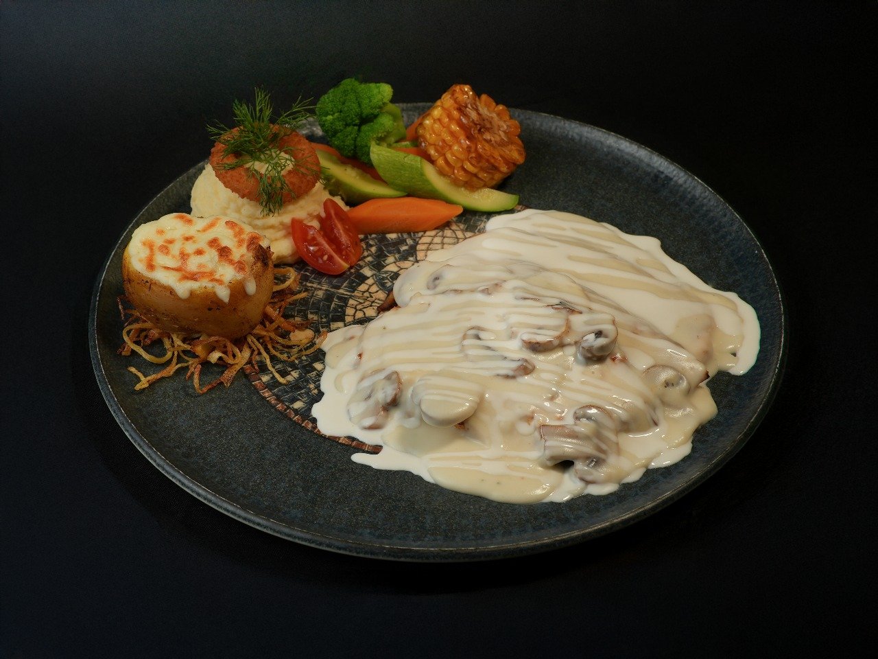 صدر دجاج بالفطر